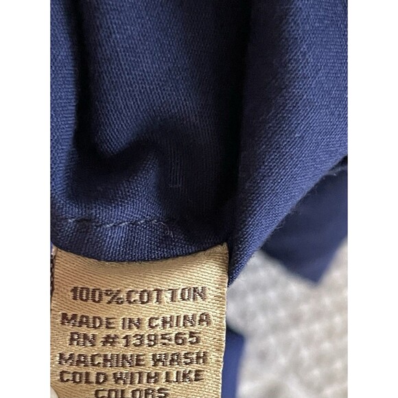 Buffalo Jackson Trading Co Shirt Blue Button Up LS Logo Pockets Mens Size XL - Picture 6 of 9